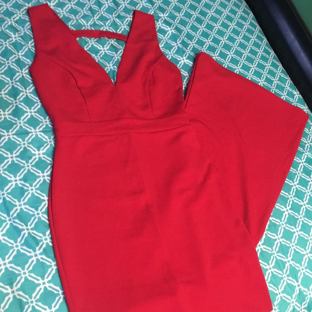 Long sleeveless red mermaid dress ❤️
